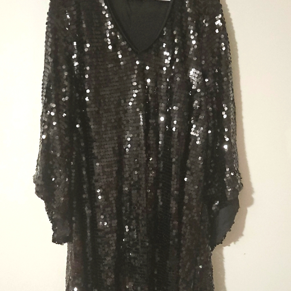 Black Sequin Dress